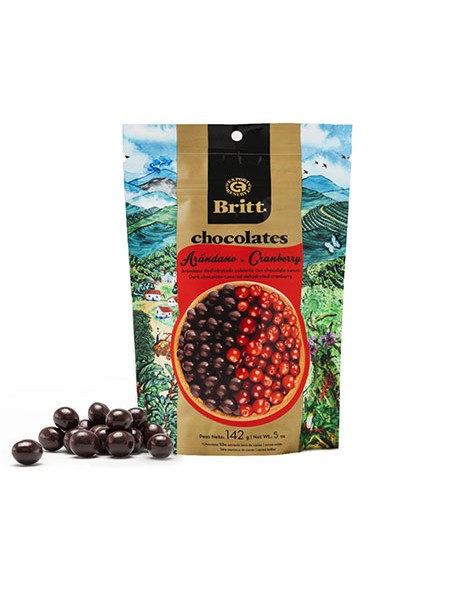 DARK CHOCOLATE-COVERED DEHYDRATED CRANBERRIES (170g)